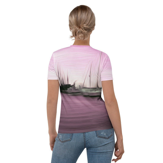 The Sleeping Yachts (at Evening) - Womens T-Shirt - iSAW Company