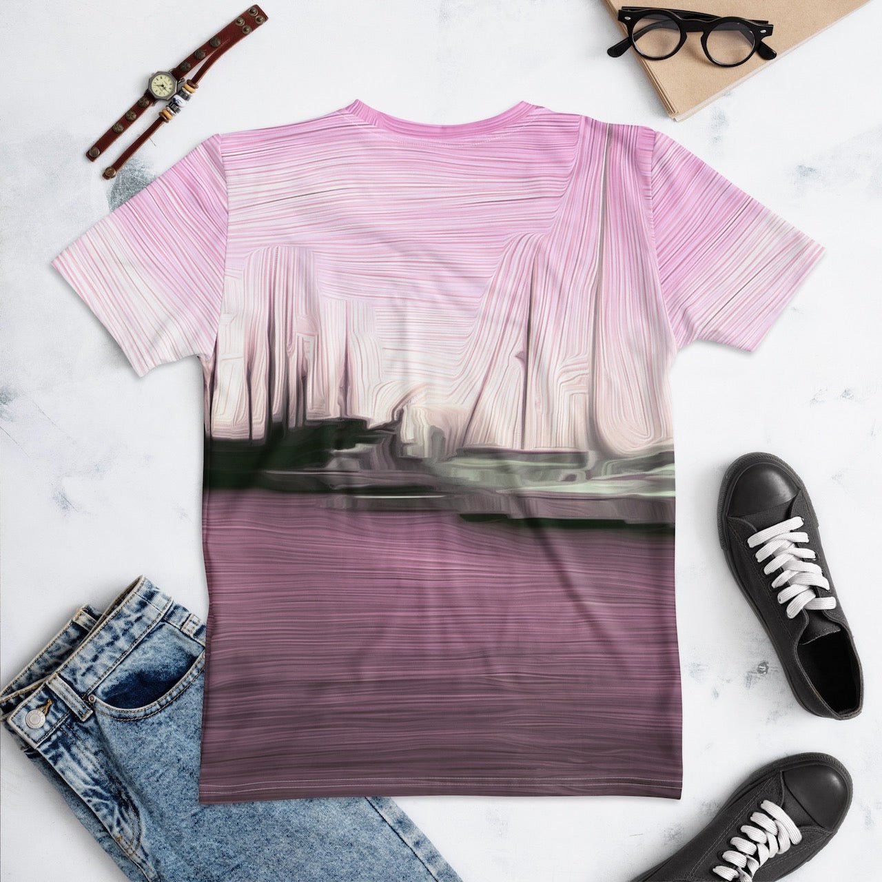The Sleeping Yachts (at Evening) - Womens T-Shirt - iSAW Company
