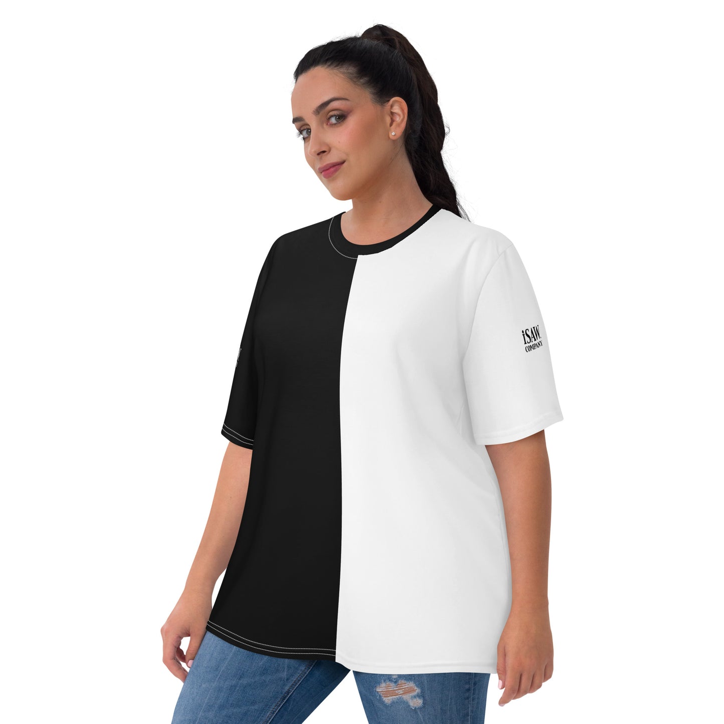 Half Black Half White - Womens T-Shirt - iSAW Company