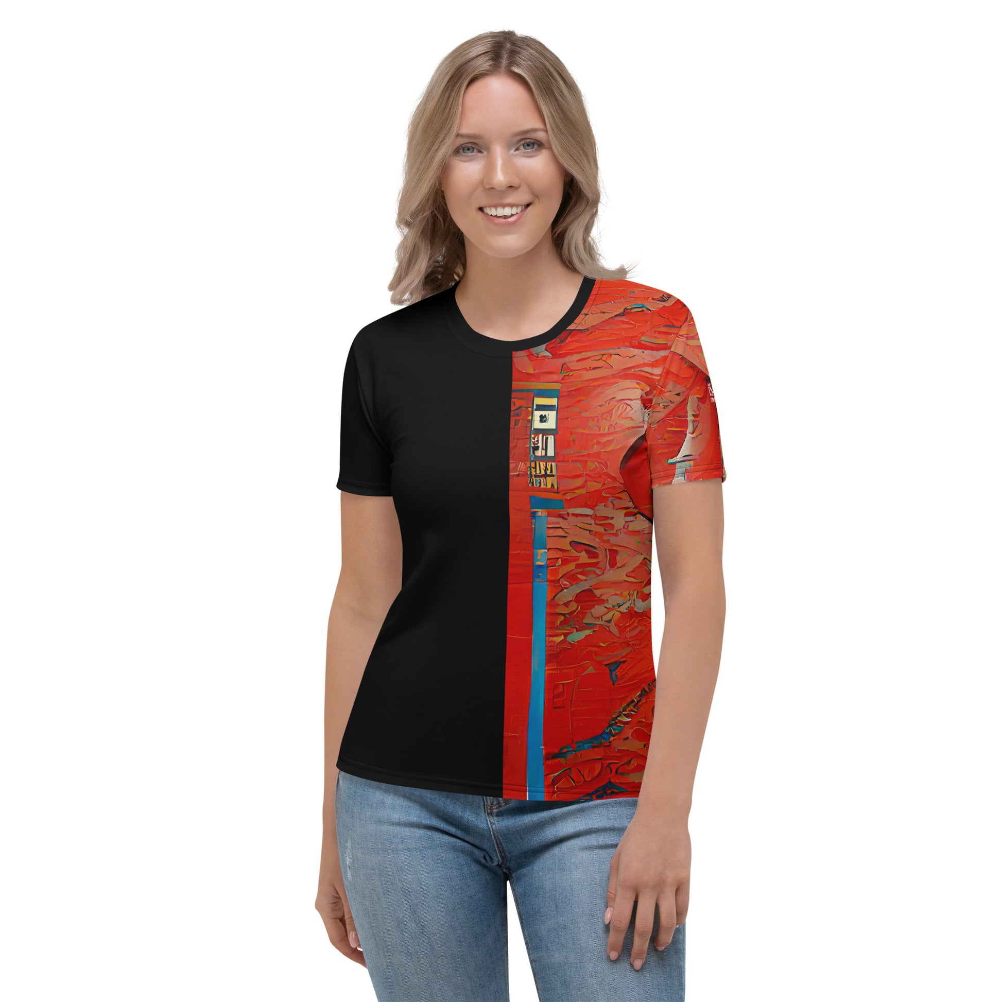 Half Black Half Hónghǎi - Womens T-Shirt - iSAW Company