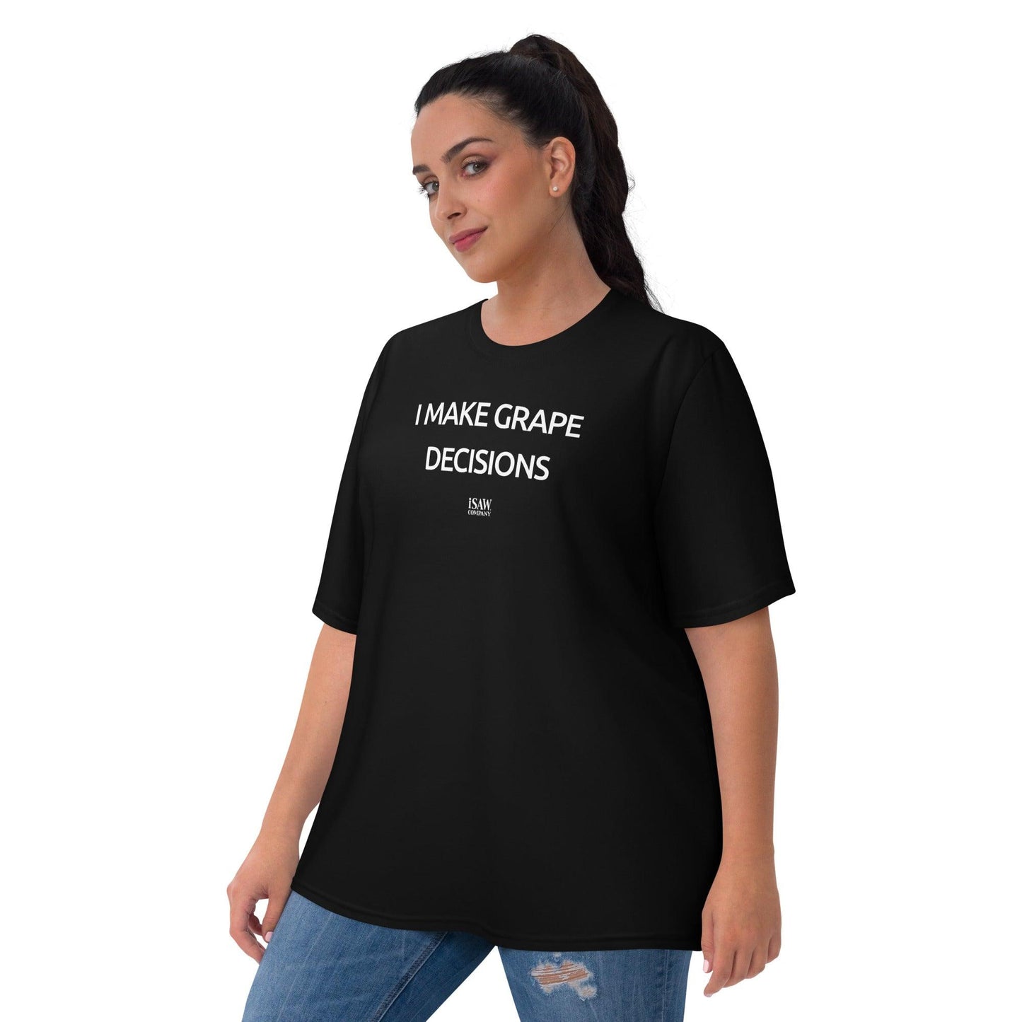 I Make Grape Decisions - Womens Black T-Shirt