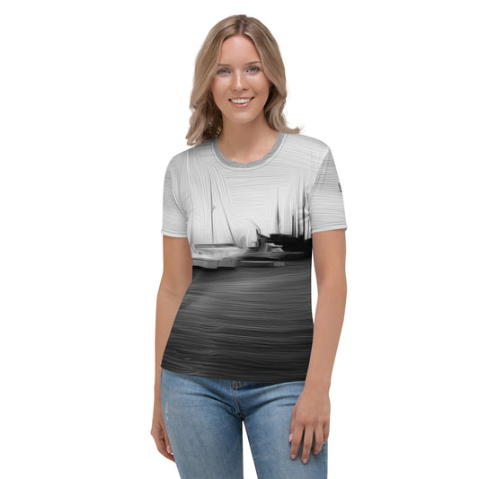 The Sleeping Yachts (at Night) - Womens T-Shirt