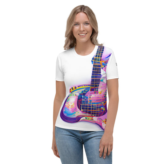 Hippie Guitar - Womens T-Shirt - iSAW Company