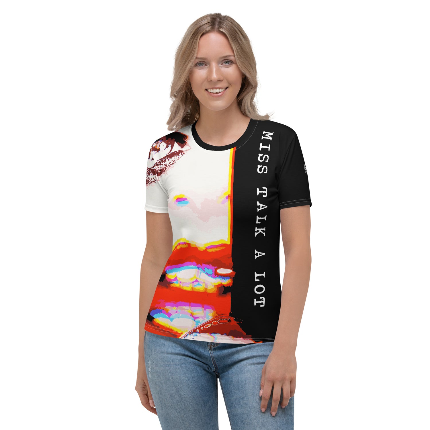 Miss Talk A Lot - Womens T-Shirt - iSAW Company