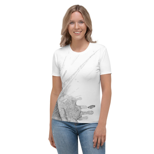 Watercolour Grey Splash - Womens T-Shirt - iSAW Company