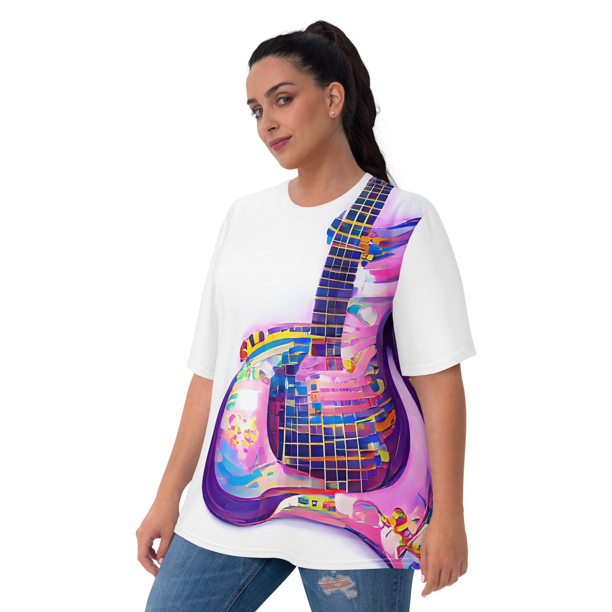 Hippie Guitar - Womens T-Shirt - iSAW Company