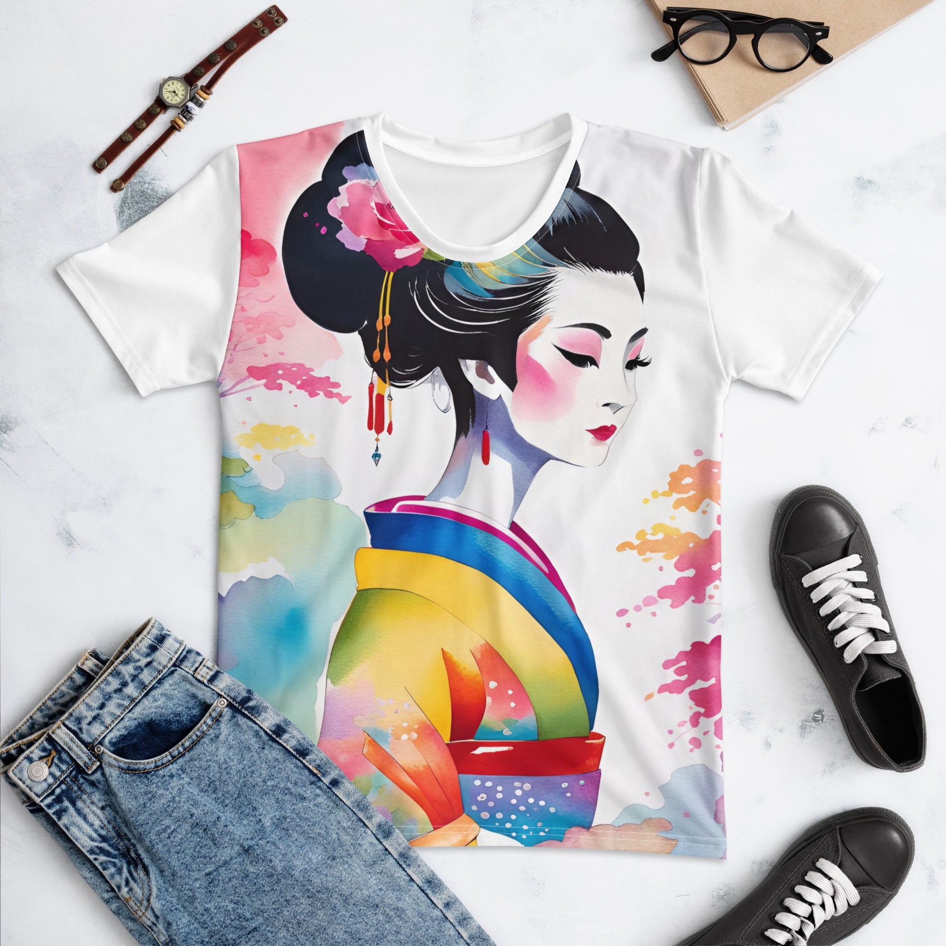 Geisha Girl - Womens T-Shirt - iSAW Company