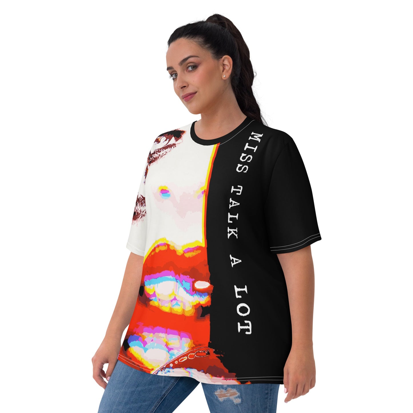 Miss Talk A Lot - Womens T-Shirt - iSAW Company