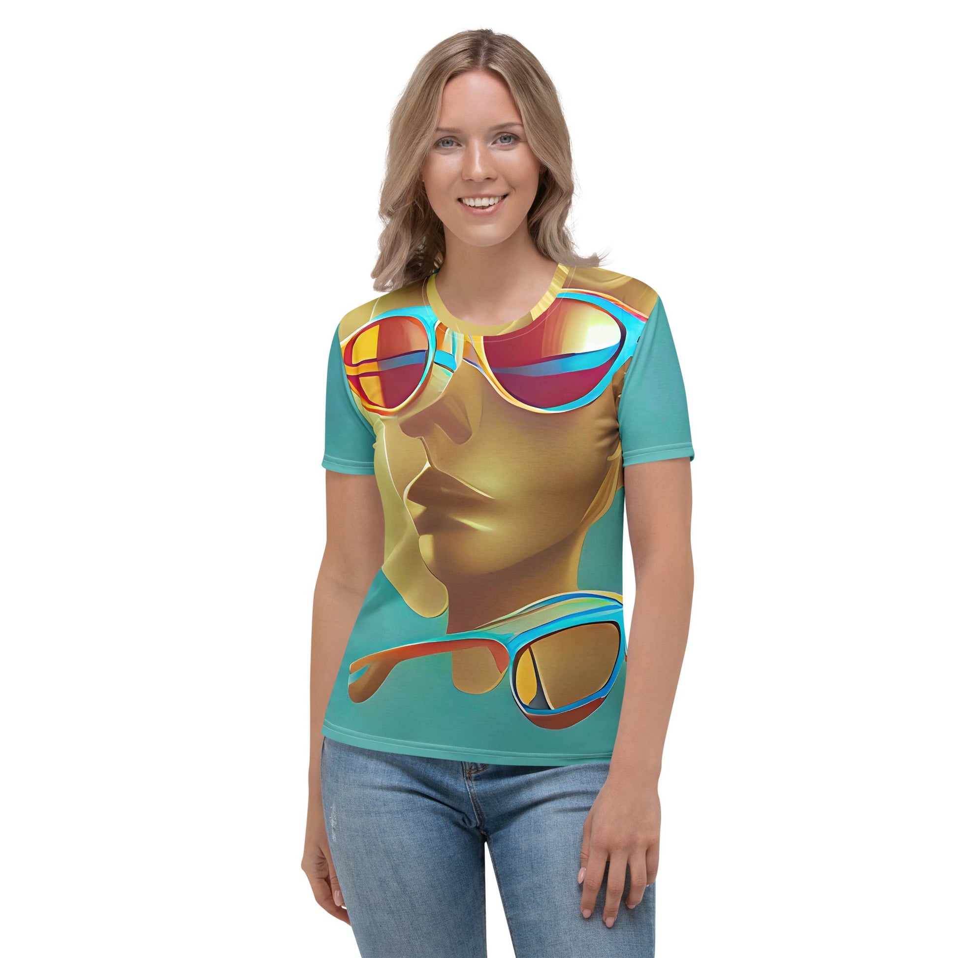 Retro Cool Blue - Womens T-Shirt - iSAW Company