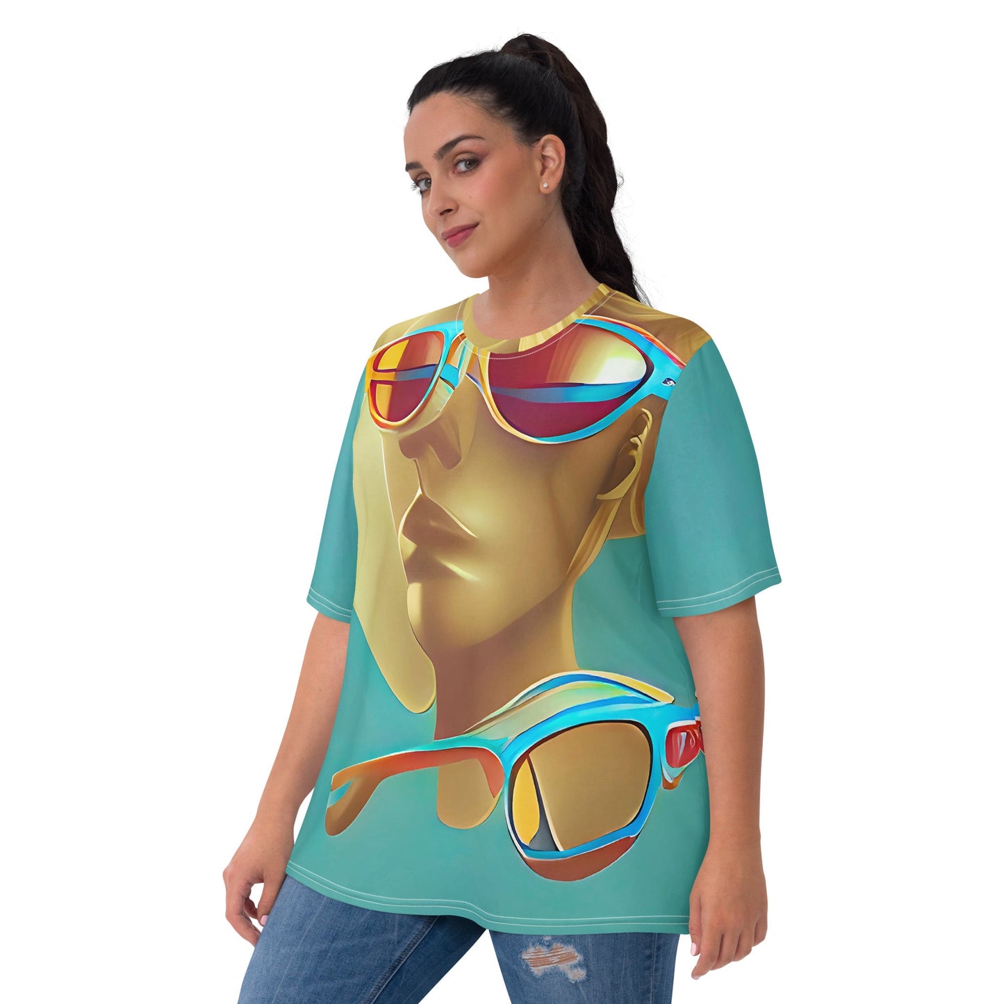 Retro Cool Blue - Womens T-Shirt - iSAW Company