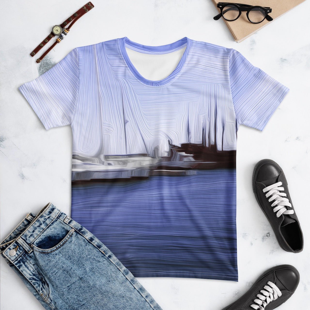 The Sleeping Yachts (at Afternoon) - Womens T-Shirt - iSAW Company