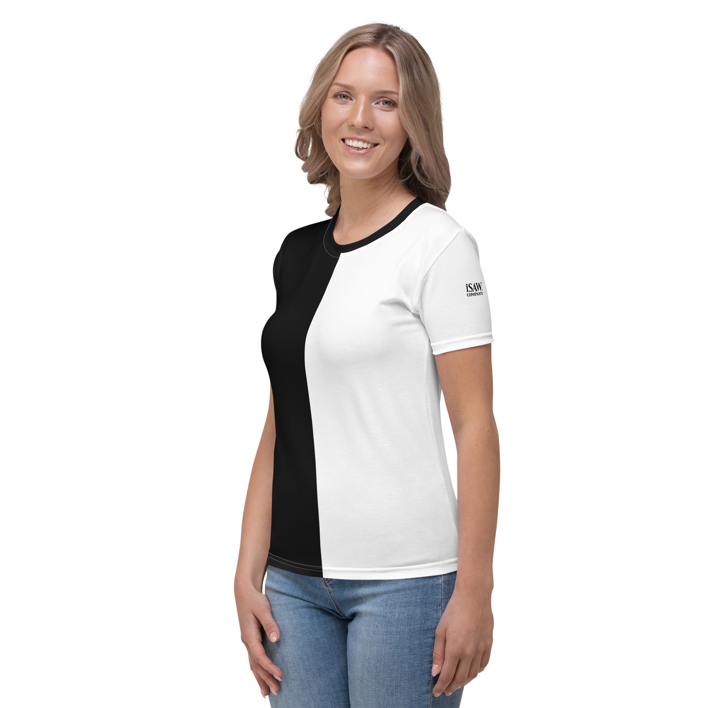 Half Black Half White - Womens T-Shirt - iSAW Company