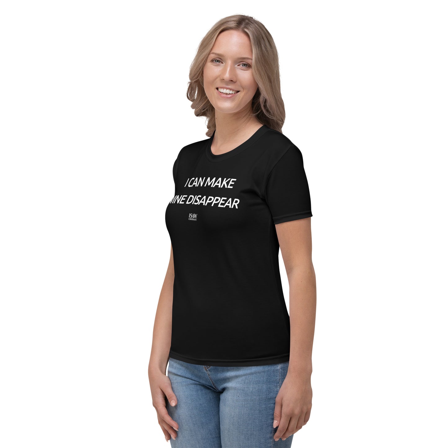 I Can Make Wine Disappear - Womens Black T-Shirt - iSAW Company