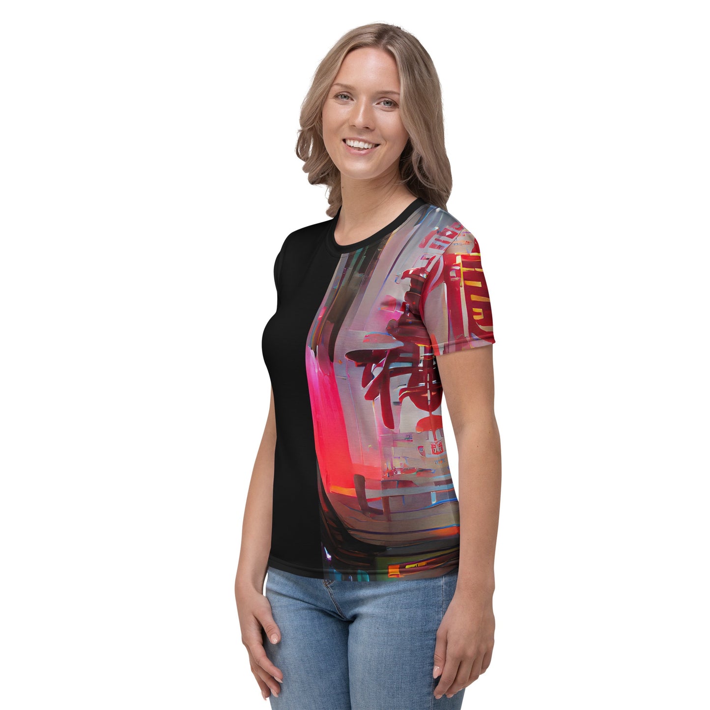 Half Black Half Báijiǔ - Womens T-Shirt - iSAW Company
