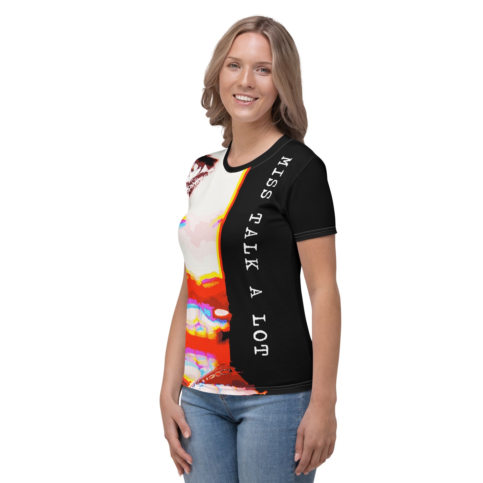 Miss Talk A Lot - Womens T-Shirt - iSAW Company