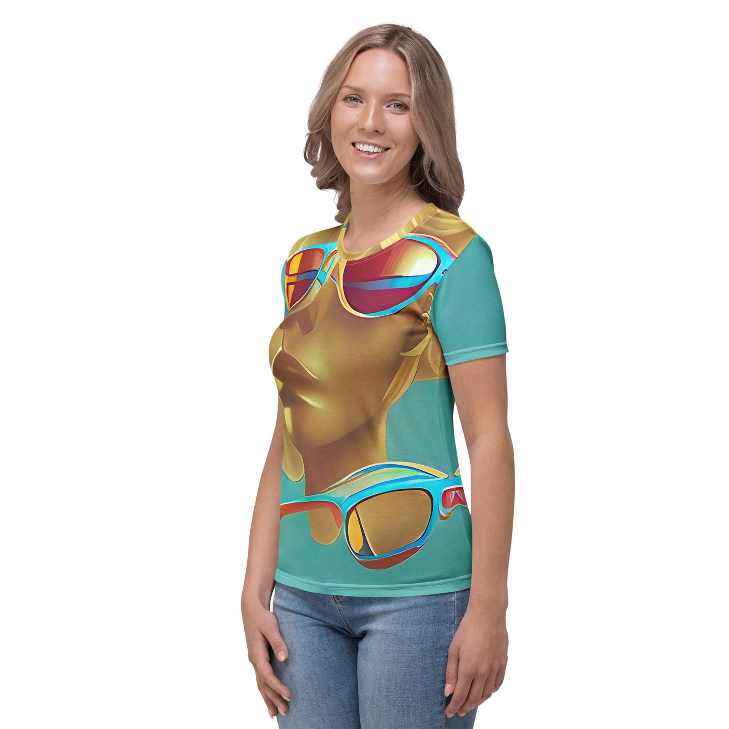 Retro Cool Blue - Womens T-Shirt - iSAW Company