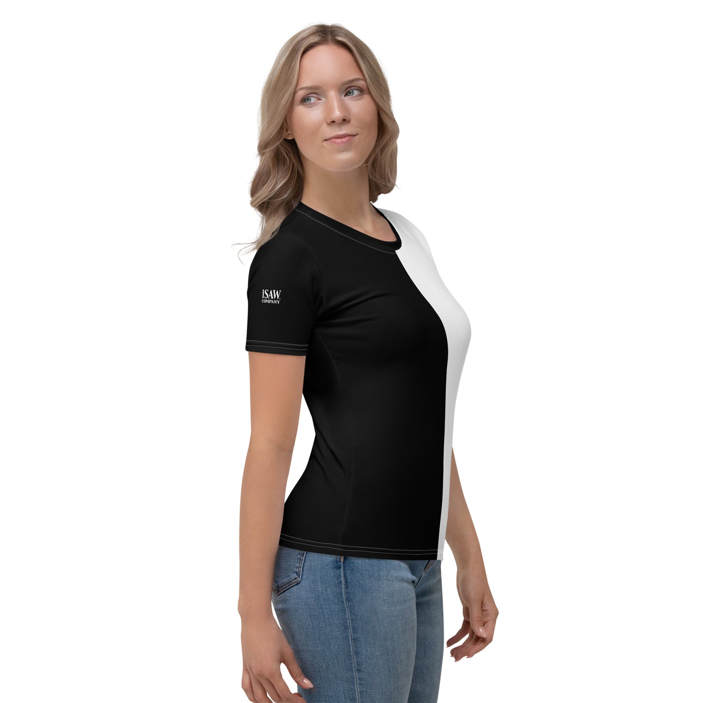 Half Black Half White - Womens T-Shirt - iSAW Company