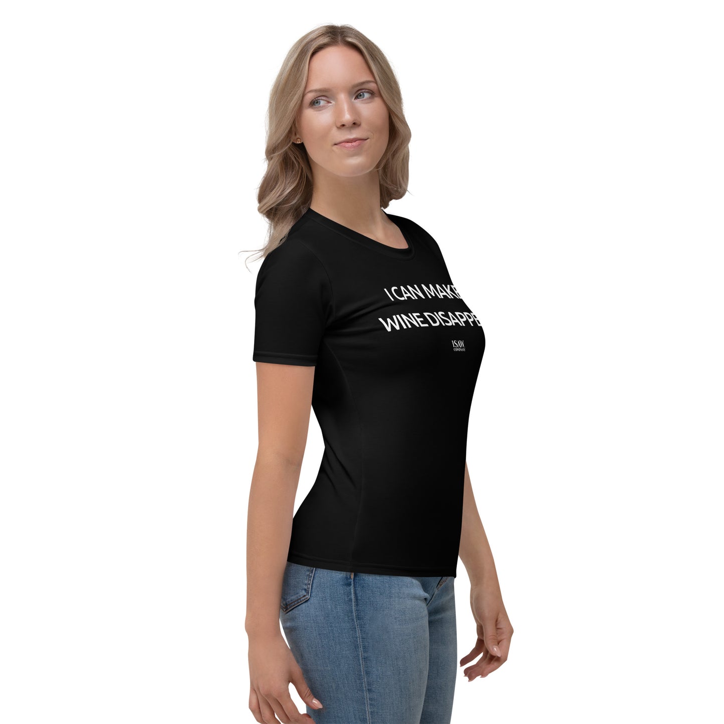 I Can Make Wine Disappear - Womens Black T-Shirt - iSAW Company