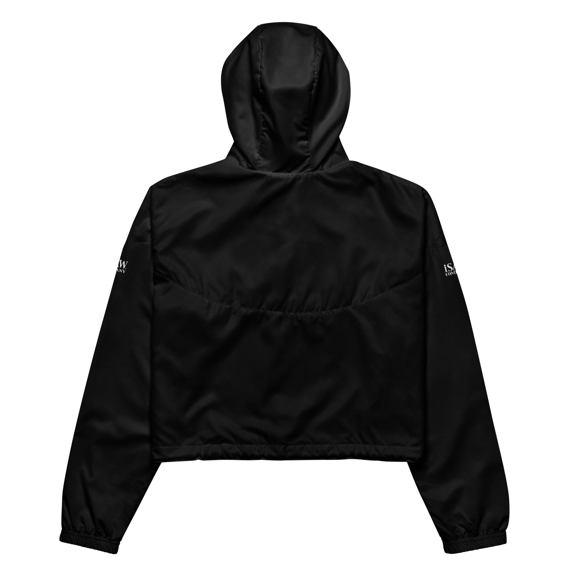 iSAW Womens Black Cropped Windbreaker - iSAW Company