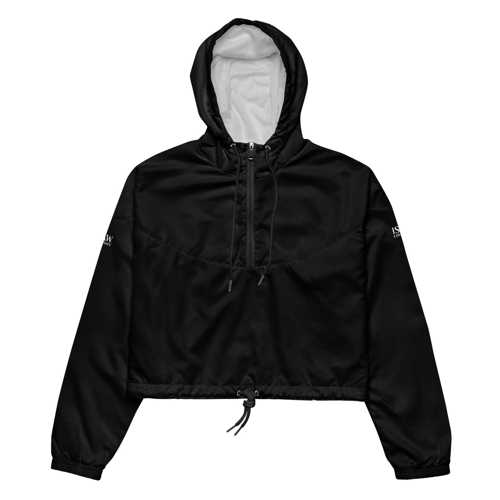 iSAW Womens Black Cropped Windbreaker - iSAW Company
