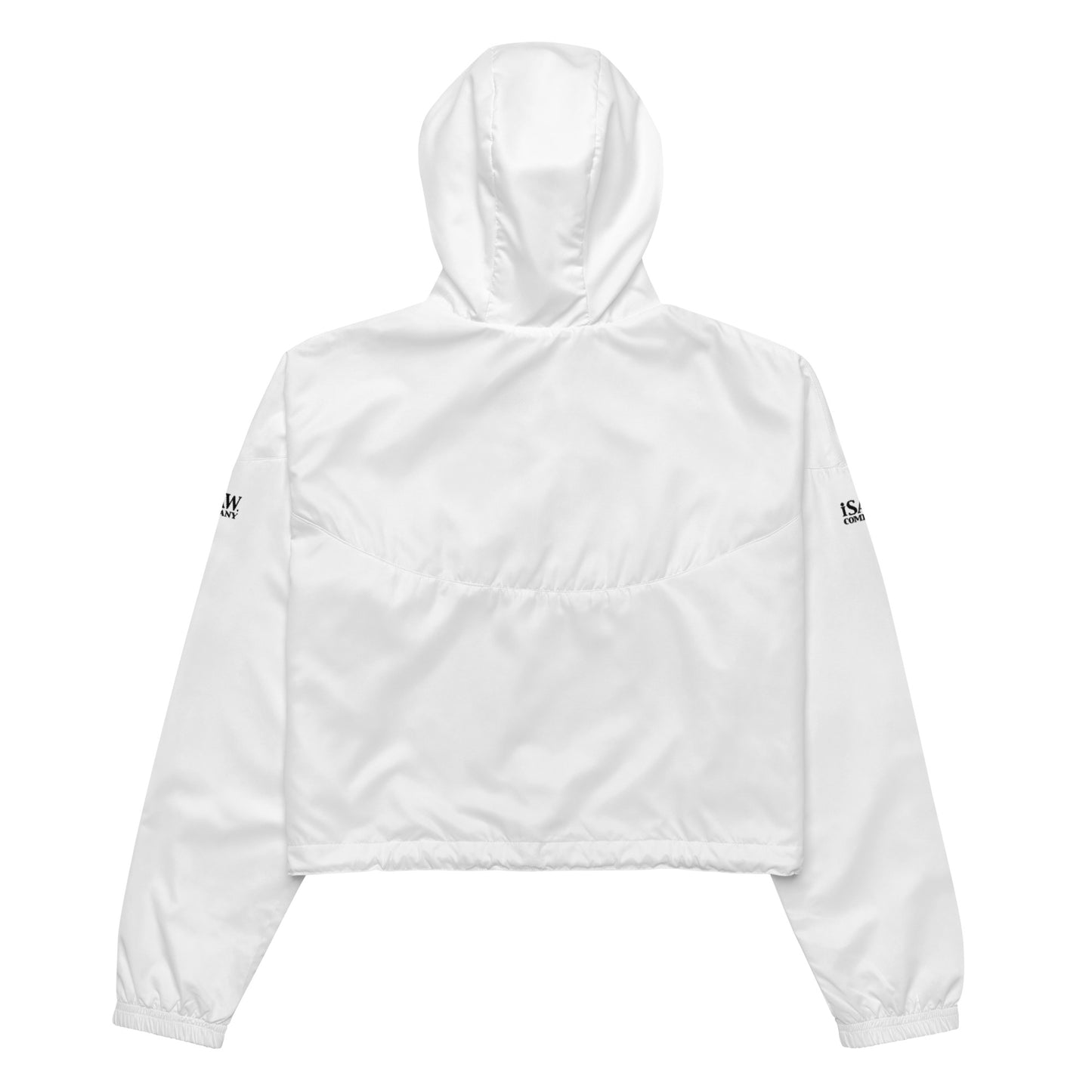 iSAW Womens White Cropped Windbreaker - iSAW Company
