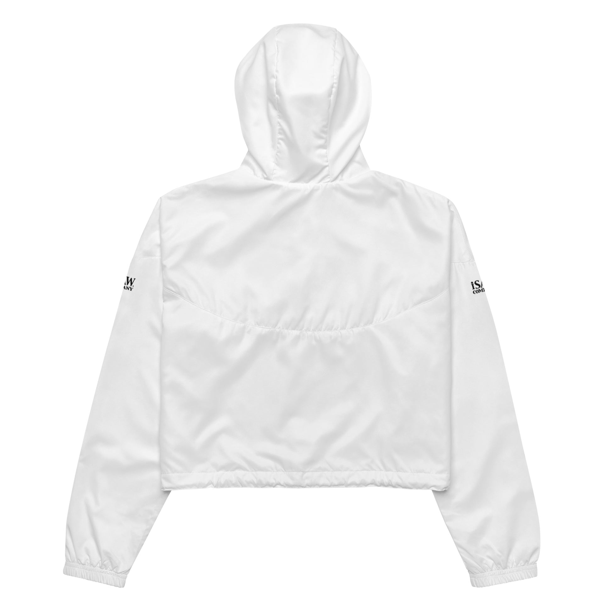 iSAW Womens White Cropped Windbreaker - iSAW Company