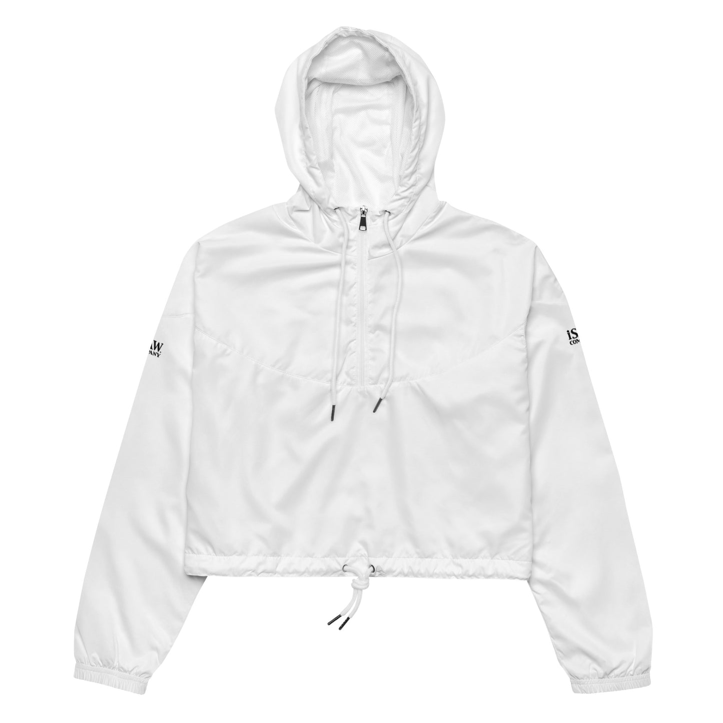 iSAW Womens White Cropped Windbreaker - iSAW Company
