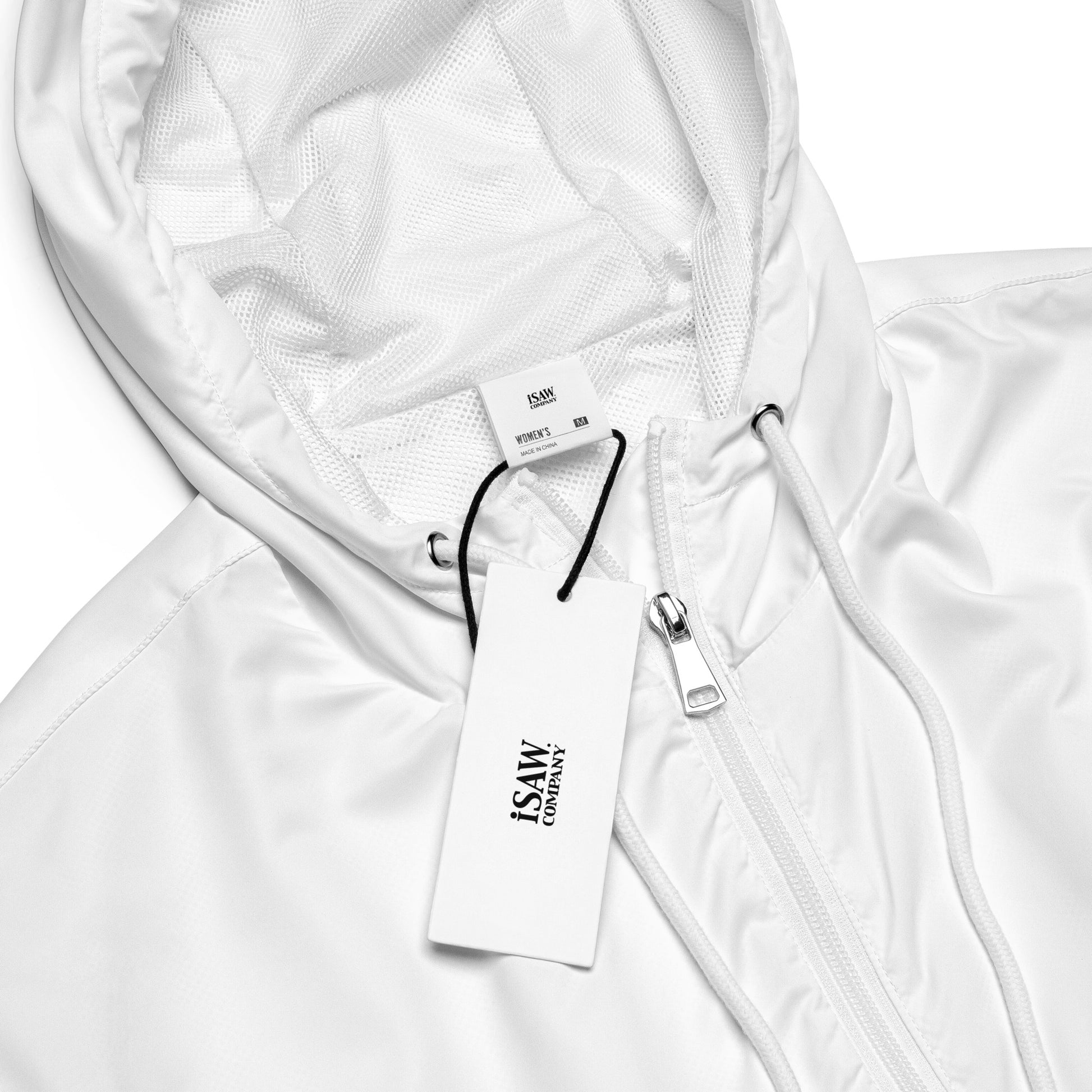 iSAW Womens White Cropped Windbreaker - iSAW Company