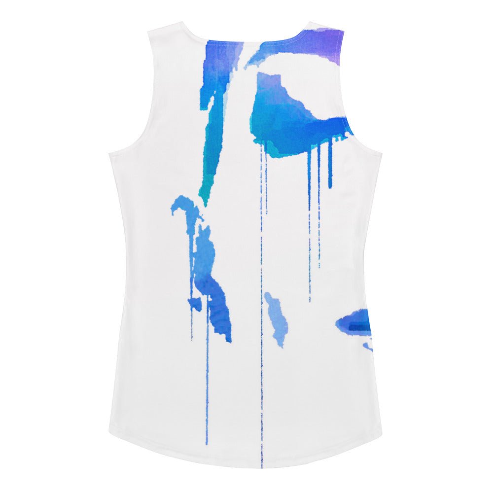 Tracks Of My Tears - Womens Blue Tank Top - iSAW Company