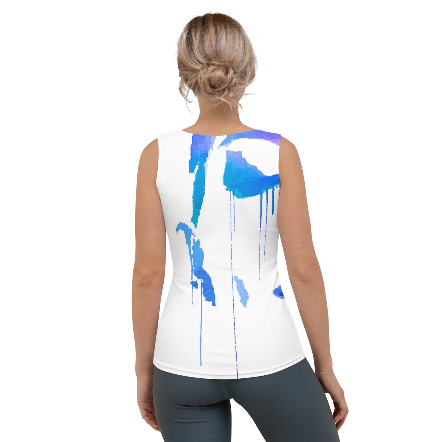 Tracks Of My Tears - Womens Blue Tank Top - iSAW Company