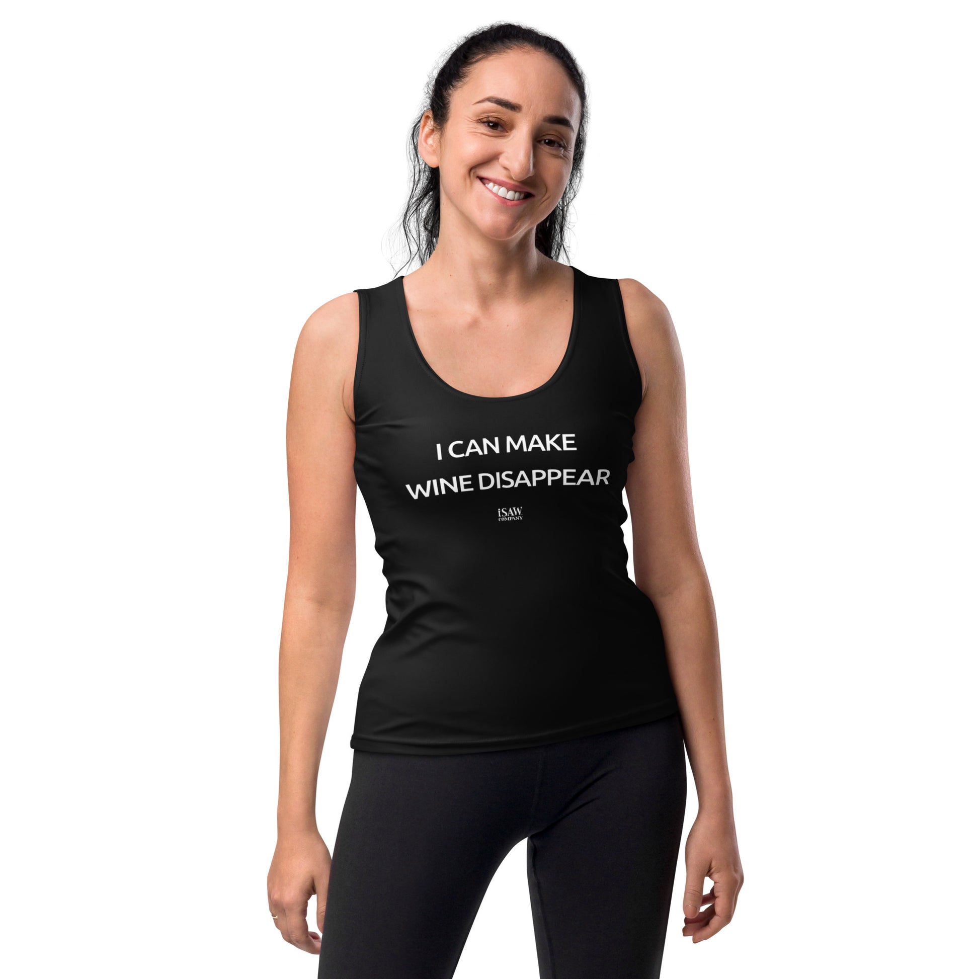 I Can Make Wine Disappear - Womens Black Tank Top - iSAW Company