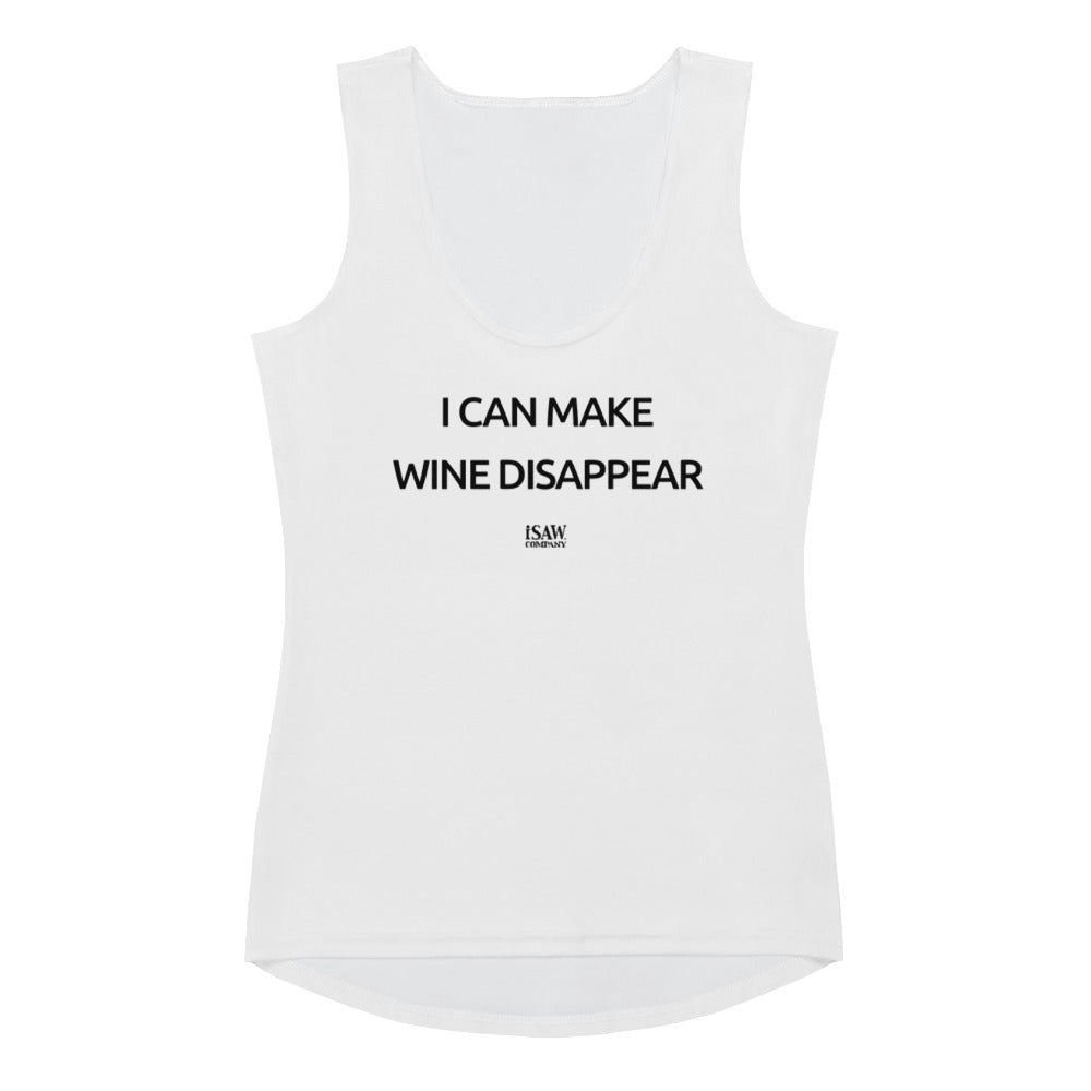 I Can Make Wine Disappear - Womens White Tank Top - iSAW Company