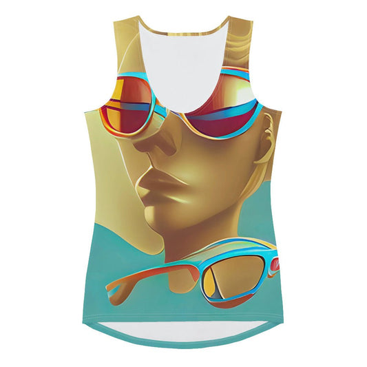 Retro Cool Blue - Womens Tank Top - iSAW Company