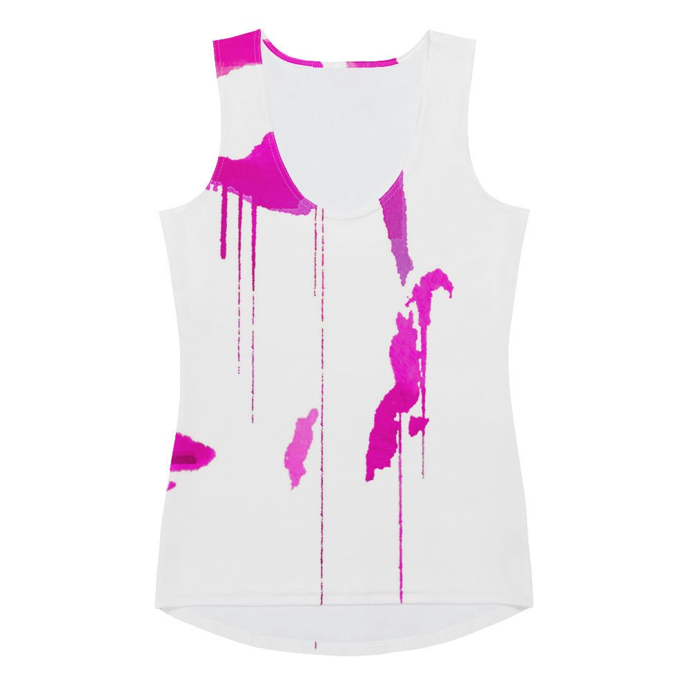 Tracks Of My Tears - Womens Pink Tank Top - iSAW Company