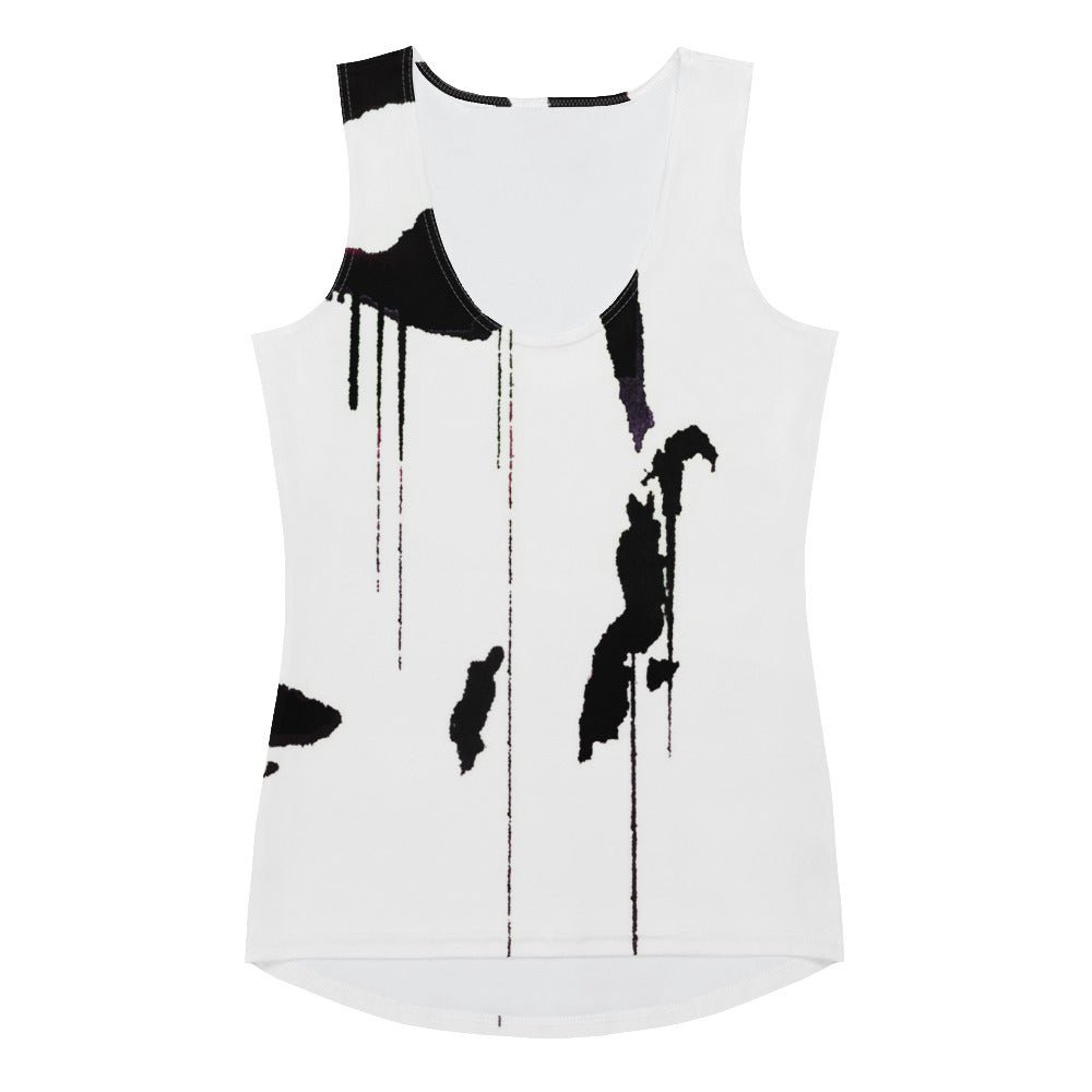 Tracks Of My Tears - Womens Black Tank Top - iSAW Company