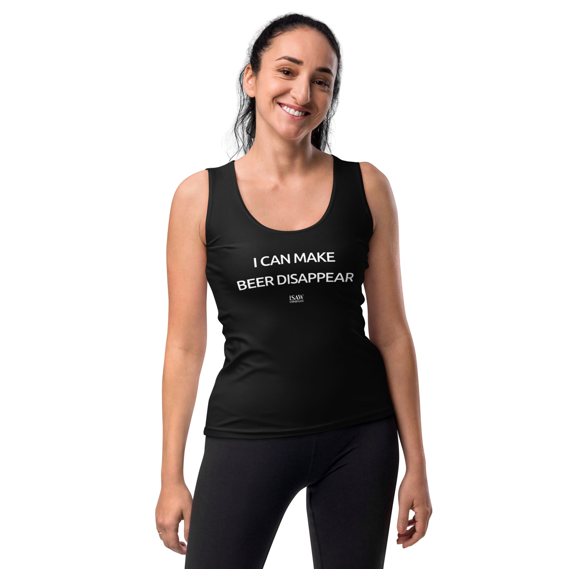 I Can Make Beer Disappear - Womens Black Tank Top - iSAW Company