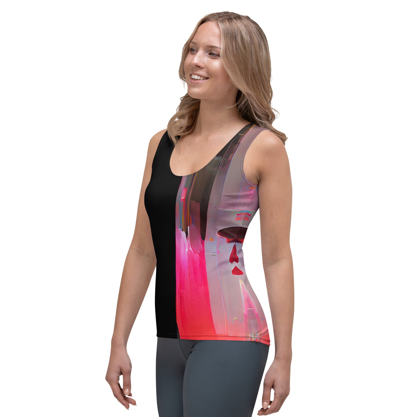 Half Black Half Báijiǔ - Womens Tank Top - iSAW Company