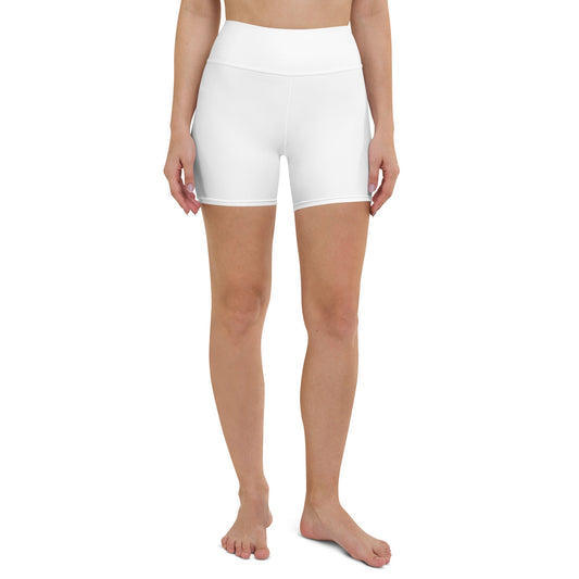 iSAW Womens White Yoga Shorts - Comfort Fit - iSAW Company