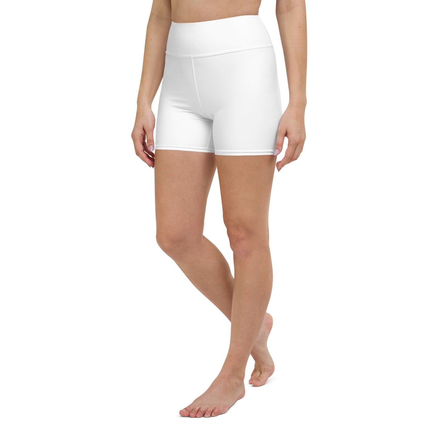 iSAW Womens White Yoga Shorts - Comfort Fit - iSAW Company