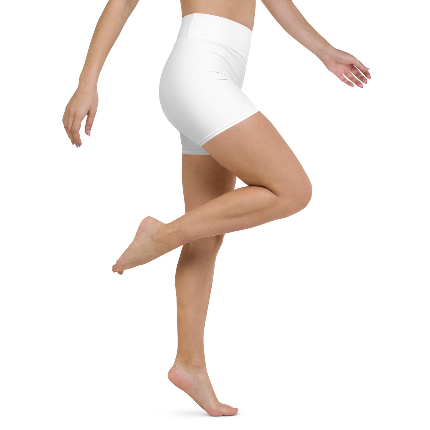 iSAW Womens White Yoga Shorts - Comfort Fit - iSAW Company