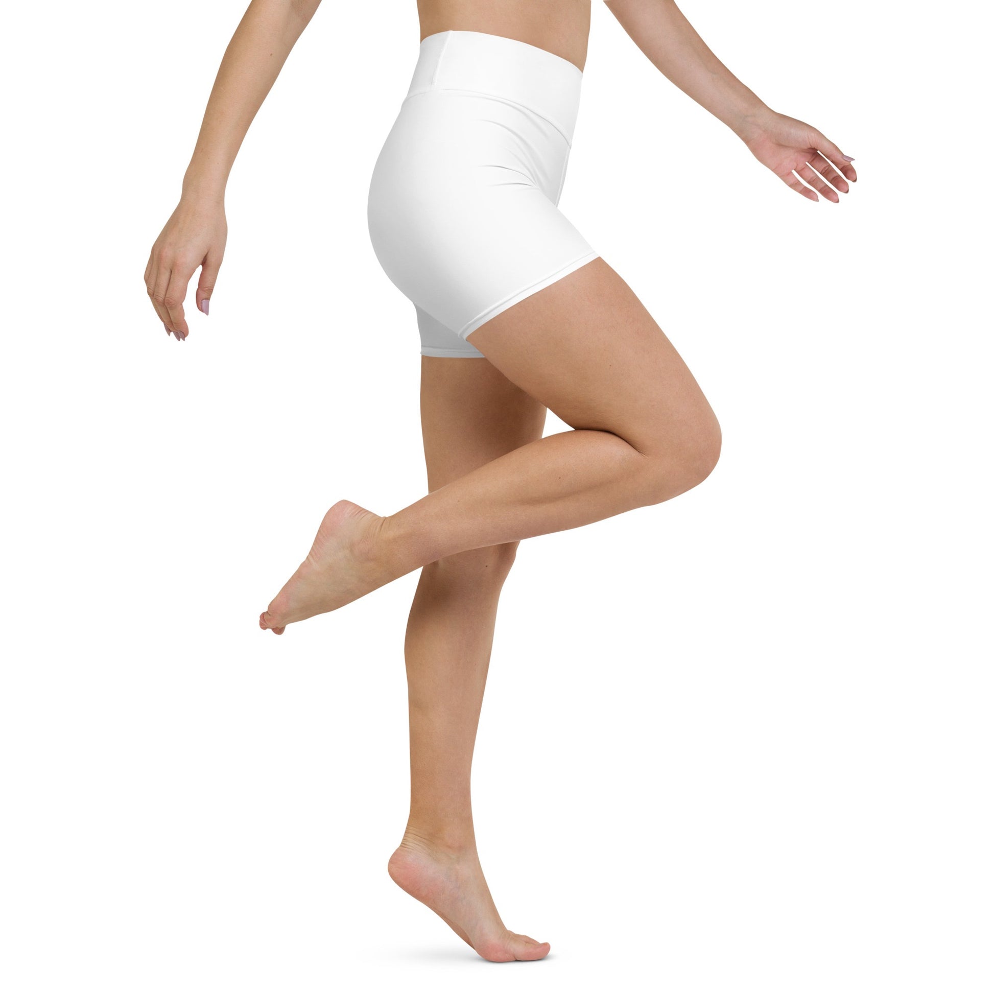 iSAW Womens White Yoga Shorts - Comfort Fit - iSAW Company