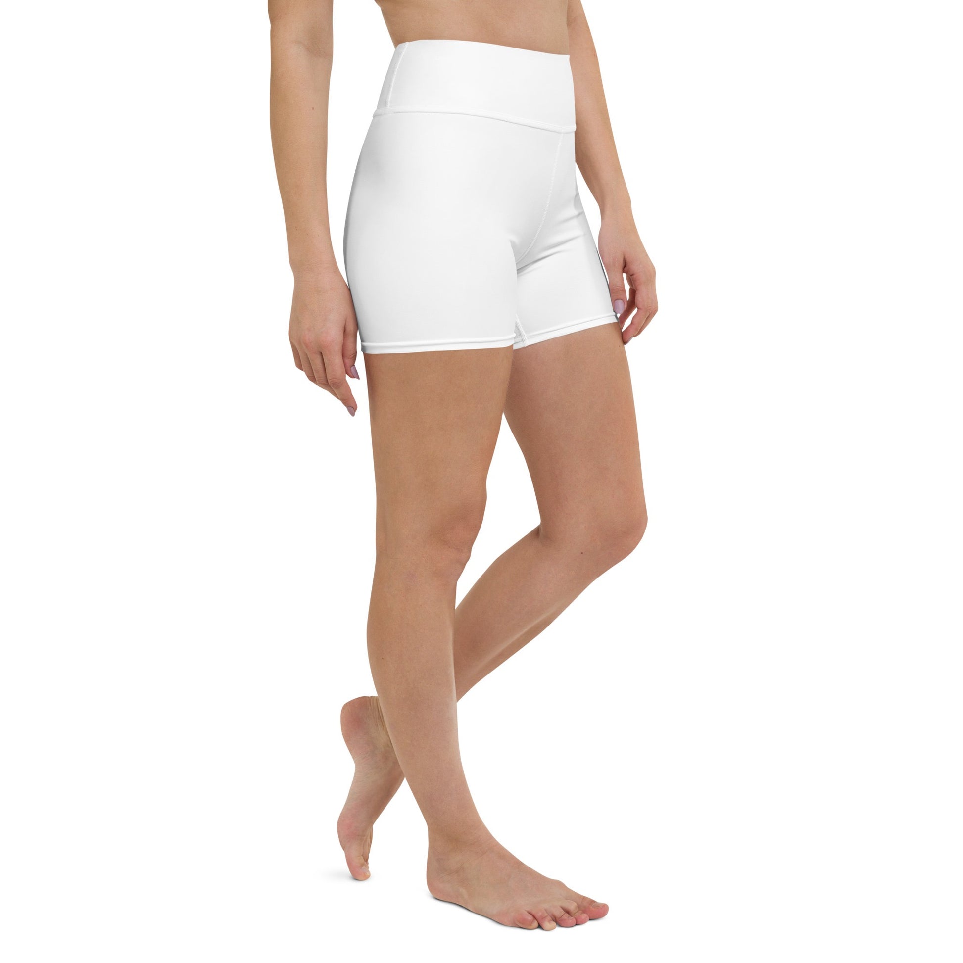 iSAW Womens White Yoga Shorts - Comfort Fit - iSAW Company