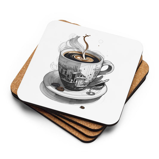 American Coffee - Cork Back Coaster - iSAW Company