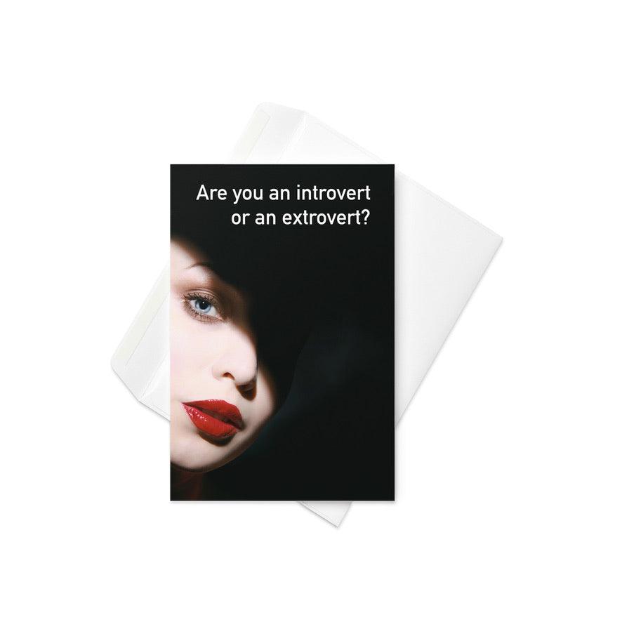 Are You An Introvert or an Extrovert - Note Card - iSAW Company