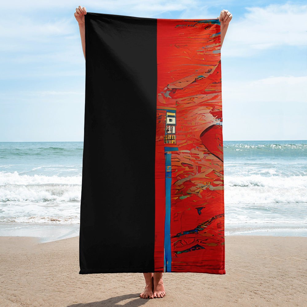 Half Black Half Hónghǎi - Beach Towel - iSAW Company