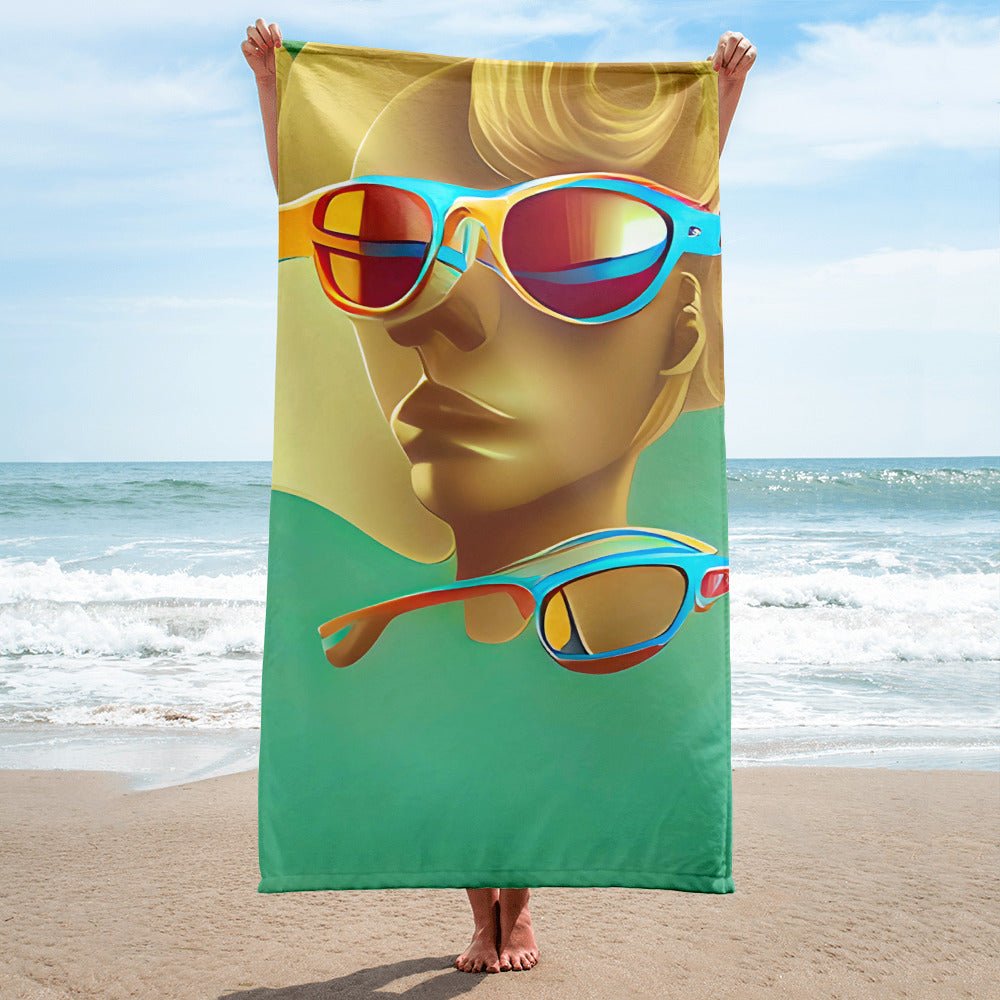 Retro Cool Blue - Beach Towel - iSAW Company