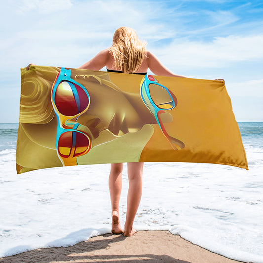 Retro Cool Orange - Beach Towel - iSAW Company