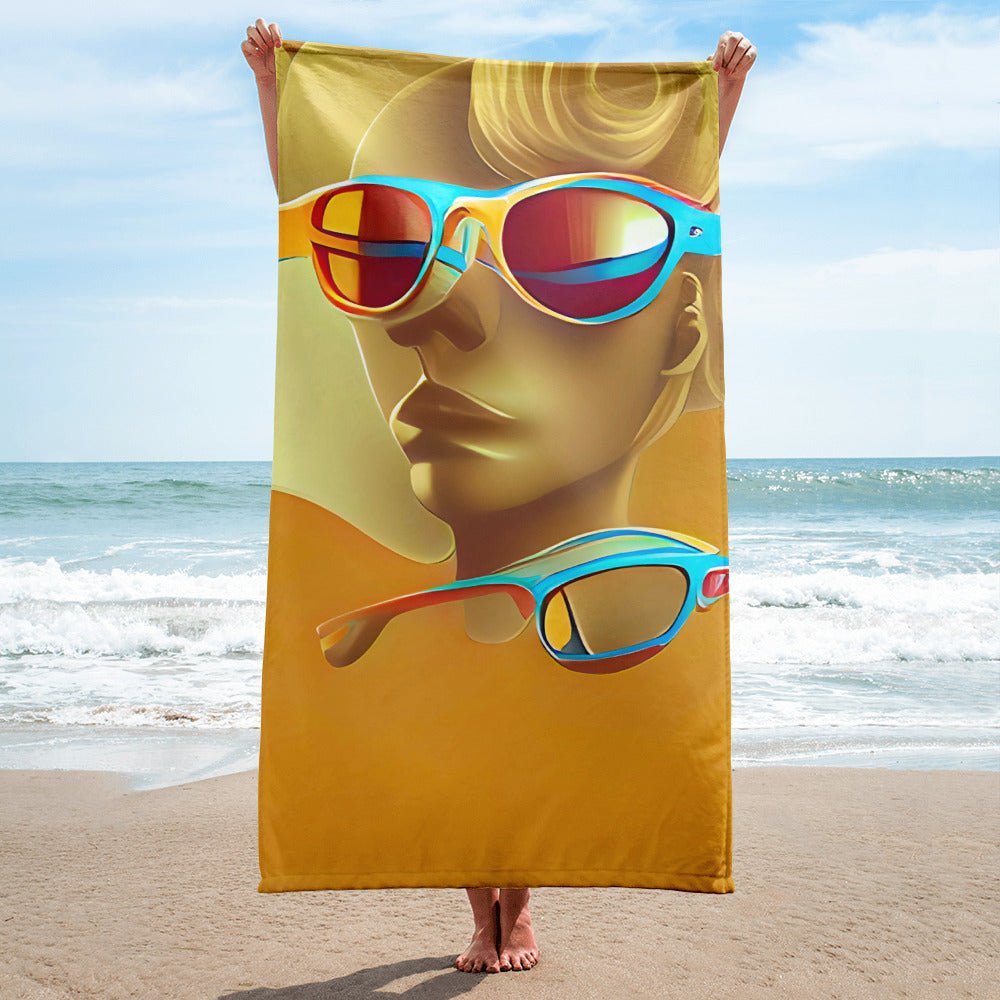 Retro Cool Orange - Beach Towel - iSAW Company