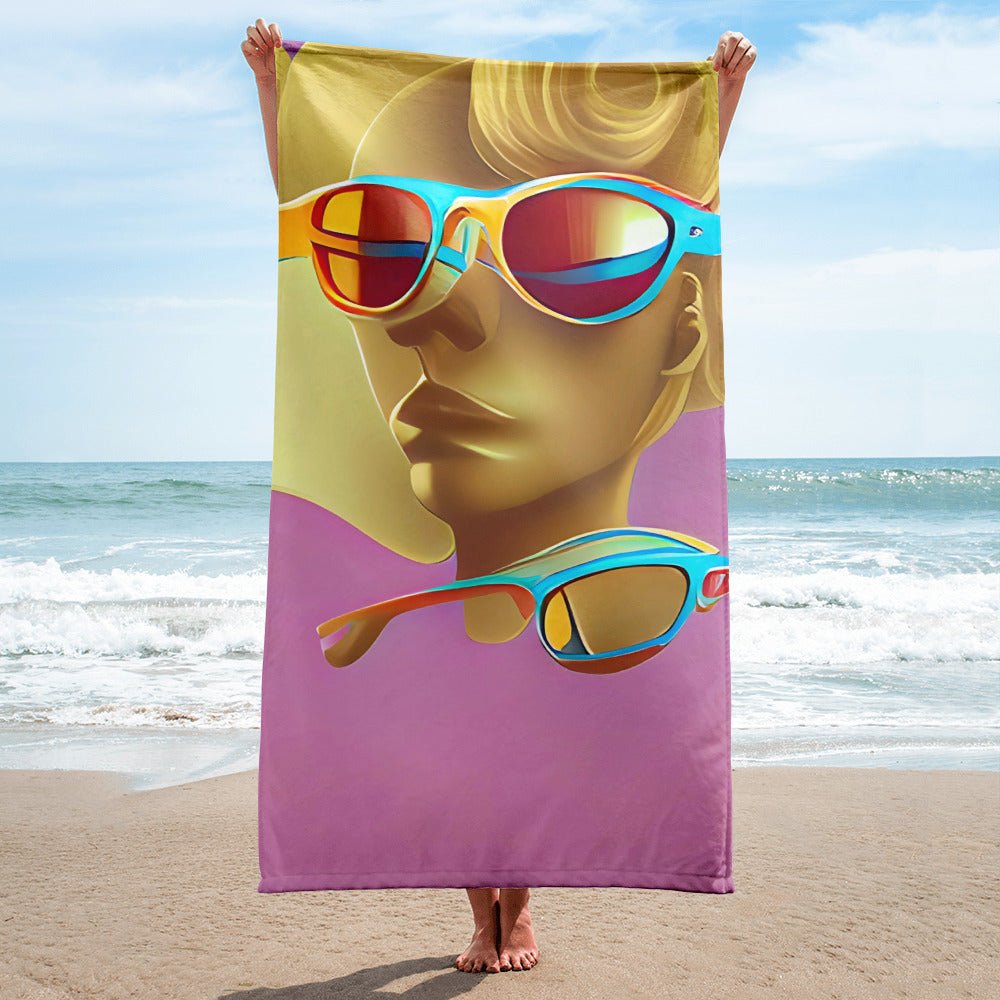 Retro Cool Pink - Beach Towel - iSAW Company