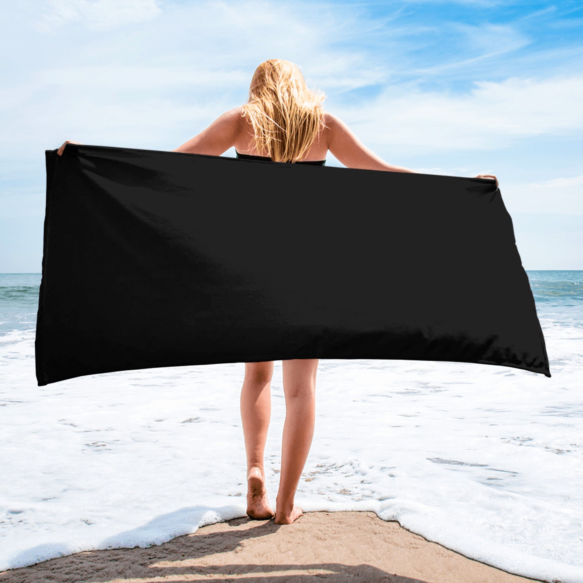 iSAW Black Beach Towel - iSAW Company